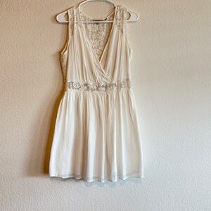 GUESS White Lace Back Fit & Flare Dress – Size Large
